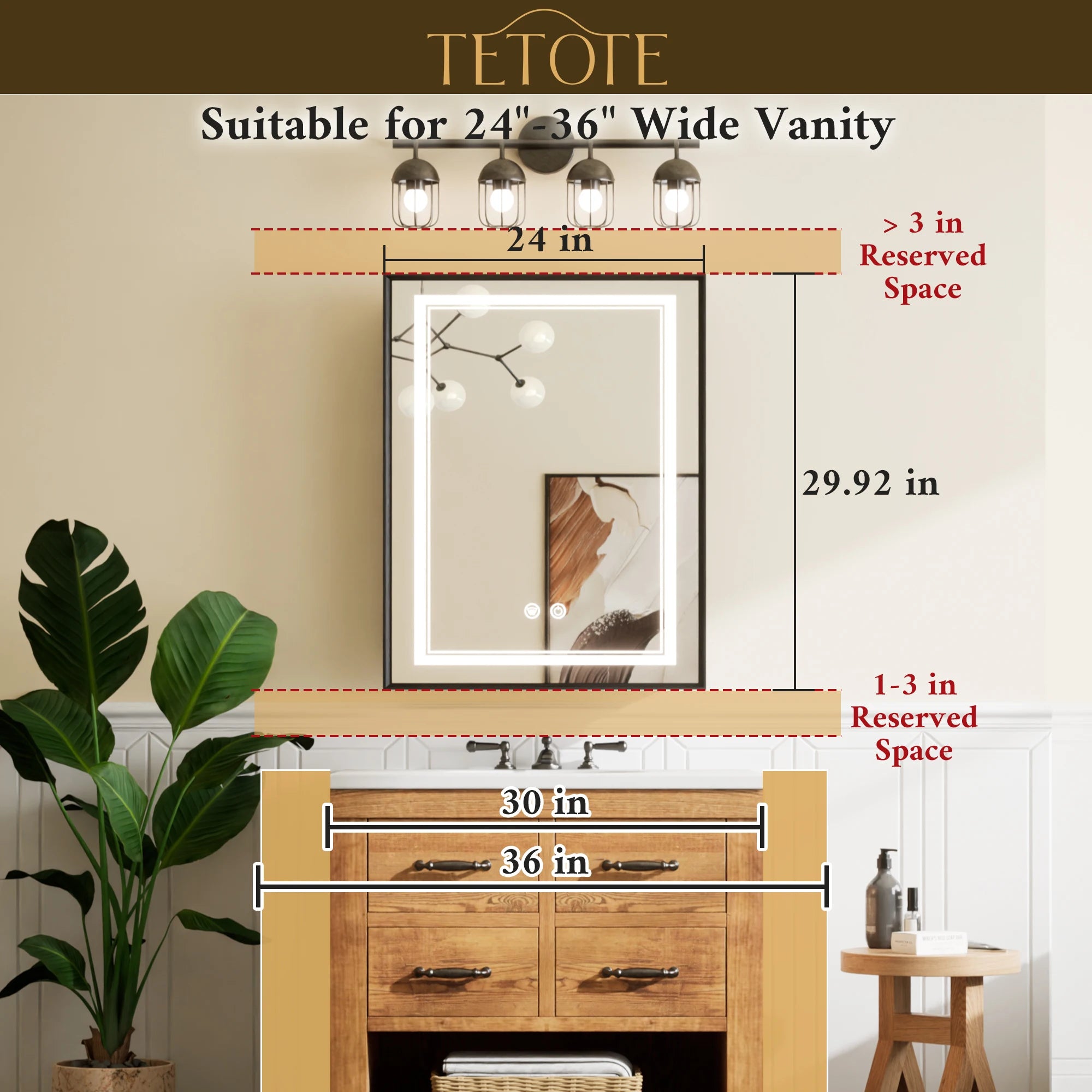 LED Lighted Bathroom Medicine Cabinet with Mirror, Defogger, 3-Color Dimmable Lights & Outlets - Recessed or Surface Mount