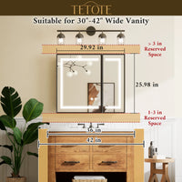 LED Lighted Bathroom Medicine Cabinet with Mirror, Defogger, 3-Color Dimmable Lights & Outlets - Recessed or Surface Mount