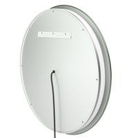 TETOTE Round 3-Color Frontlit & Backlit LED Bathroom Mirror