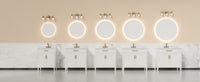 TETOTE Round 3-Color Backlit LED Bathroom Mirror