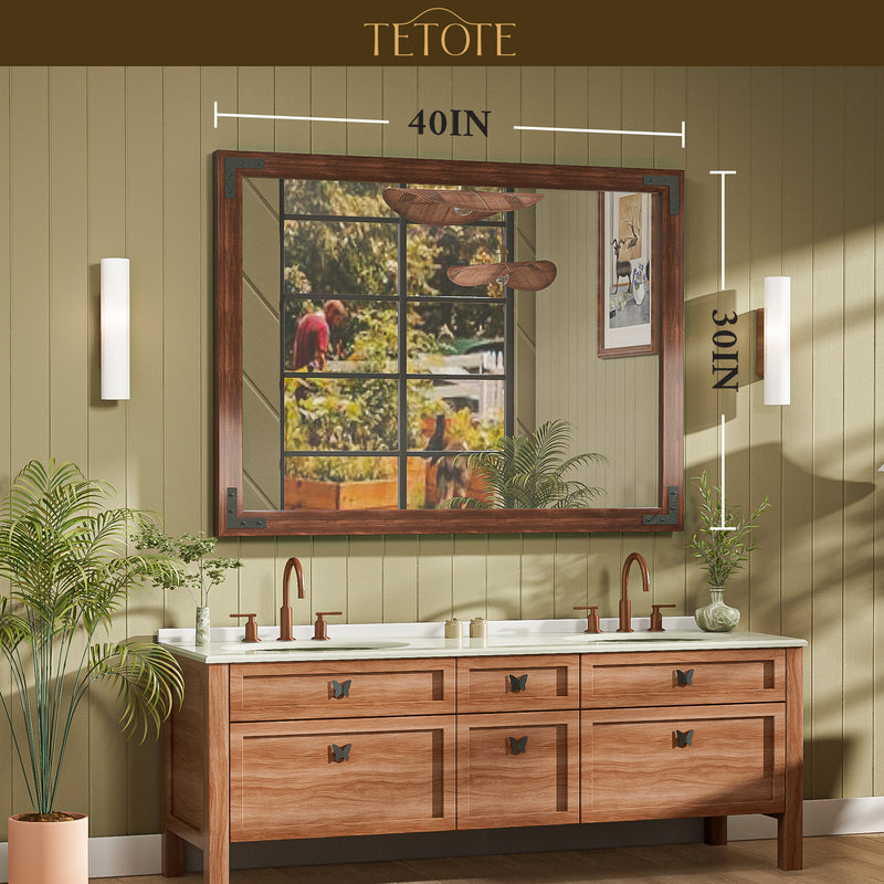 TETOTE Wood Framed Mirror