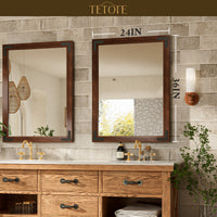 TETOTE Wood Framed Mirror