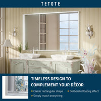 TETOTE Square Square Corner Bathroom Mirror