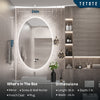 TETOTE Oval Backlit LED Bathroom Mirror