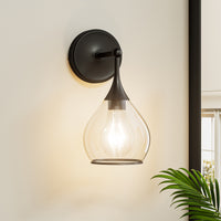 Modern Bathroom Light Fixtures Light Vanity Lights 1-4 Light Options | Black, Gold & Nickel Finish with Clear Glass Shades