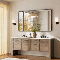 TETOTE Rectangular Metal Framed Mirror