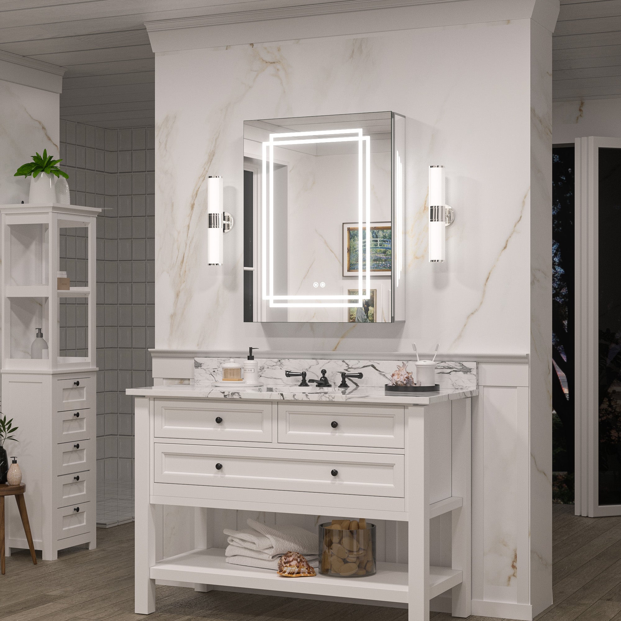 Trio-Lit LED Medicine Cabinet
