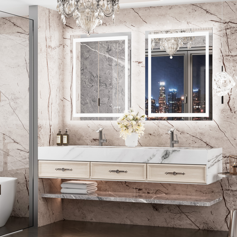 Bathroom Vanity Mirror with Dual Led Lights