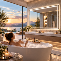 LED Bathroom Mirror with Bluetooth Speaker