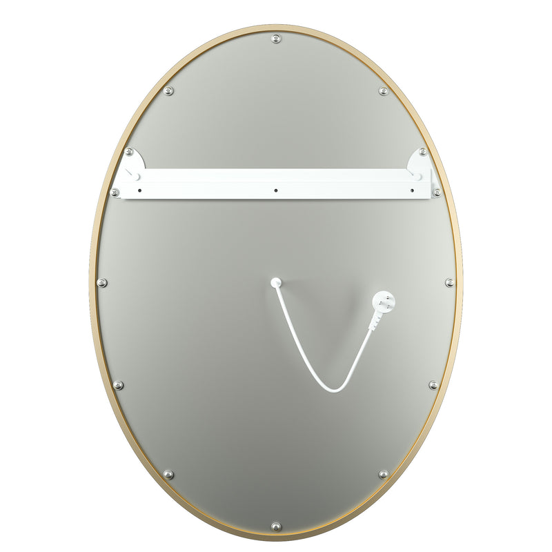 TETOTE 3-Color Oval Frontlit LED Bathroom Mirror