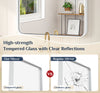 TETOTE Square Rounded Corners Bathroom Mirror Model 2