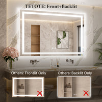 LED Bathroom Mirror Frontlit and Backlit