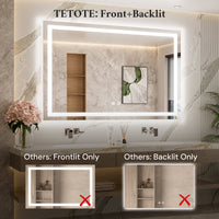 BM054 frontlit and backlit LED bathroom mirror
