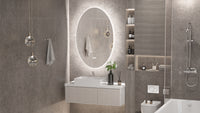 TETOTE Oval Backlit LED Bathroom Mirror