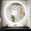 TETOTE Round 3-Color Backlit LED Bathroom Mirror