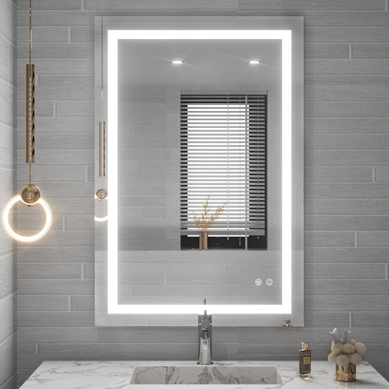 Espejo de baño con luces LED y luz frontal TETOTE 